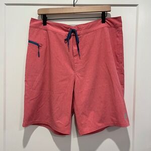 Vineyard Vines Mens Chappy Board Shorts Red Heathered Swim Trunks‎ Size 35